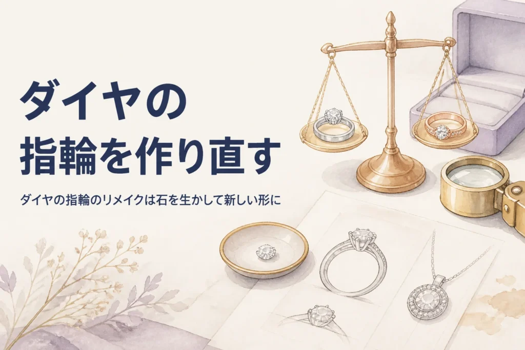 ダイヤの指輪のリメイクを表したアイキャッチ