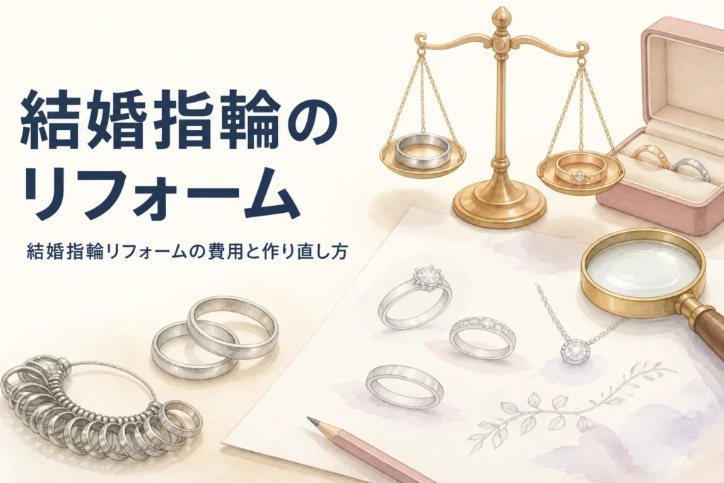 結婚指輪リフォームの費用と作り直し方のイメージ