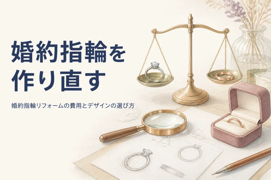 婚約指輪リフォームの費用とデザインのイメージ