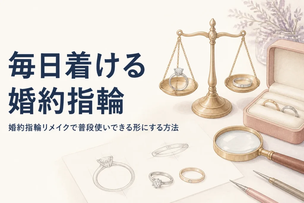 婚約指輪を普段使いにリメイクするイメージ