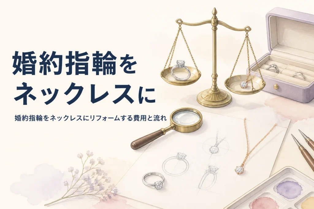 婚約指輪をネックレスにリフォームするイメージ