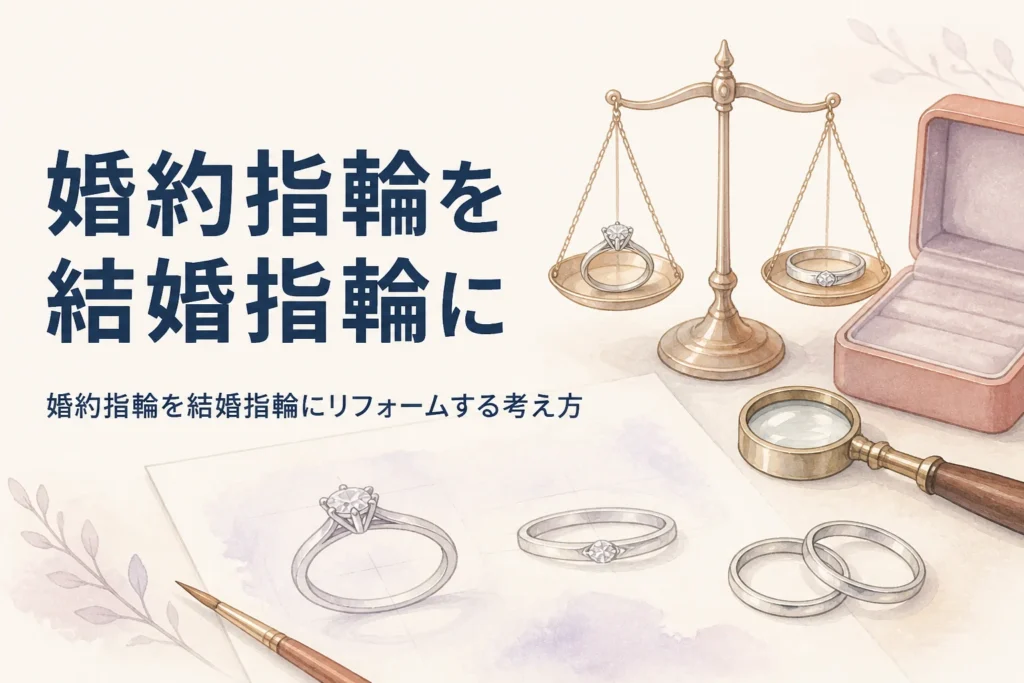 婚約指輪を結婚指輪にリフォームするイメージ