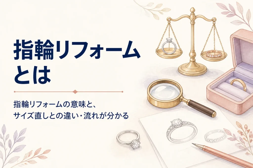 指輪リフォームとは何かを表したアイキャッチ