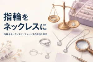 指輪をネックレスにリフォームするイメージ
