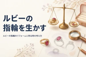 ルビーの指輪のリフォームを考えるイメージ