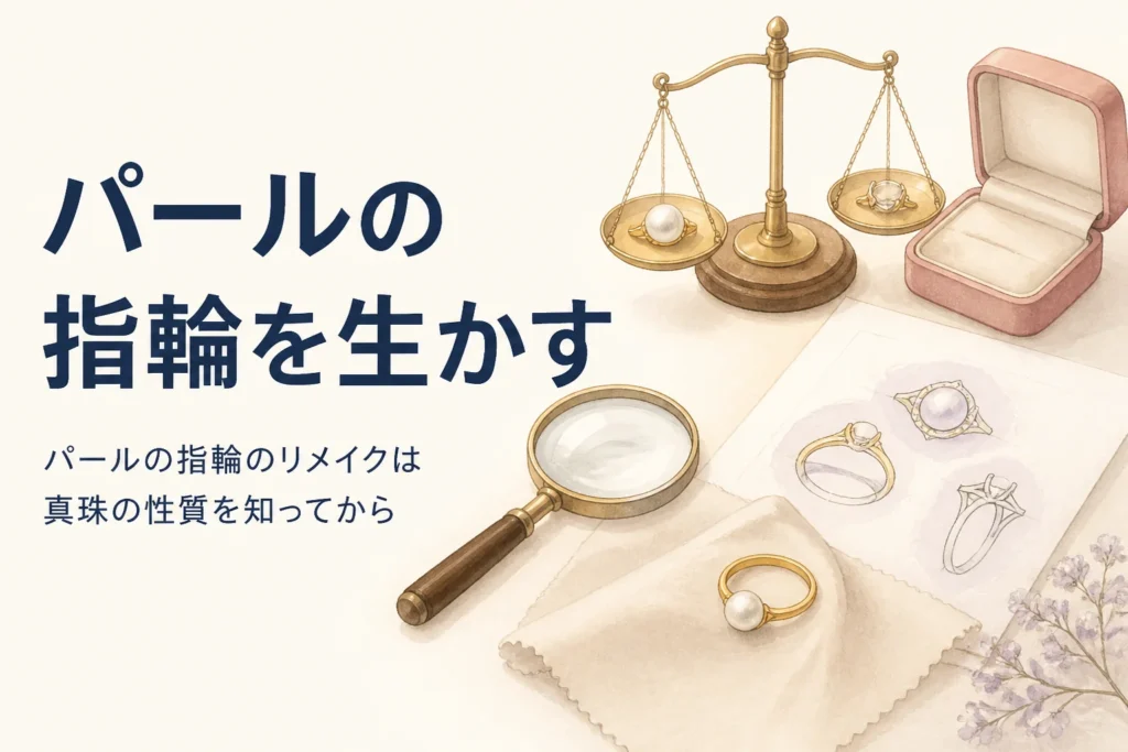 パールの指輪のリメイクを表したアイキャッチ