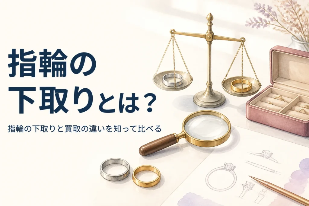 指輪の下取りと買取の違いのイメージ