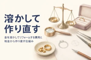 金を溶かしてリフォームする費用と仕組みのイメージ