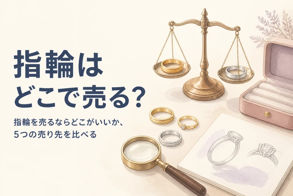指輪をどこで売るか考えるイメージ